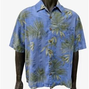 Jamaican Jaxx Button Down Tropical Silk Shirt L